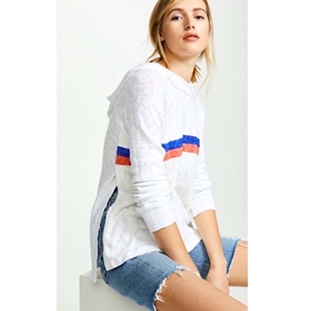 Sundry Slit Lightweight Knit Hoodie - Picture 2 of 12